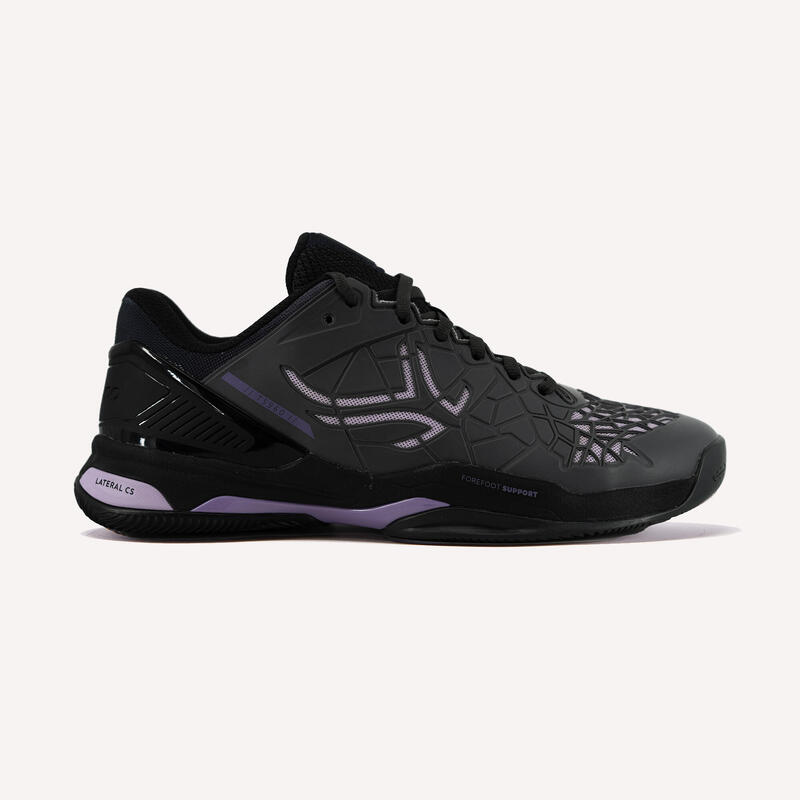 Pánské tenisové boty TS960 na antuku černo-fialové