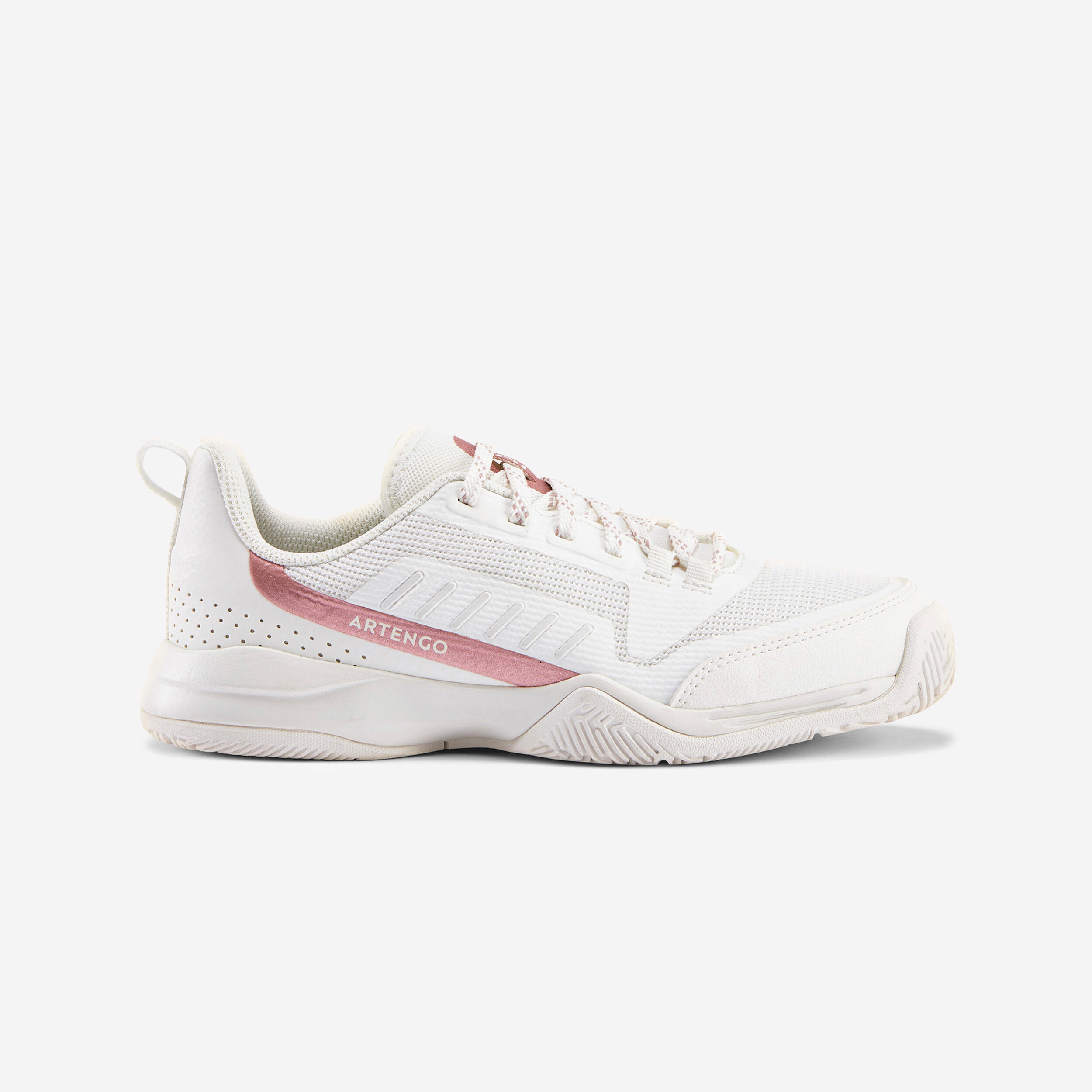 Kids Tennis Shoes with Laces TS500 Fast Shine