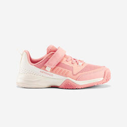 TENNISSCHOENEN VOOR KINDEREN TS500 FAST KLITTENBAND PINKFIRE