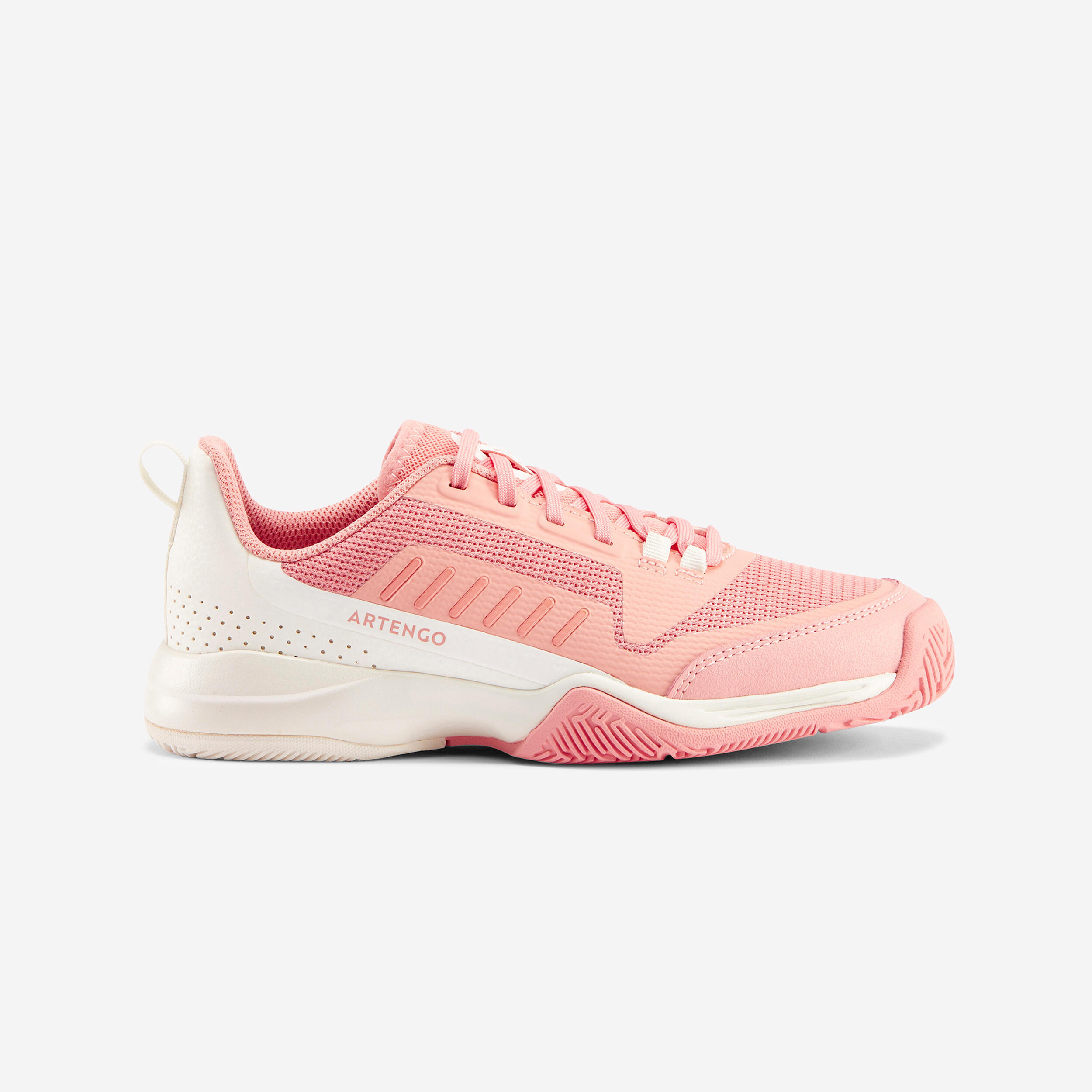 CHILDREN'S TENNIS SHOES - TS500 FAST JR LACE PINKFIRE