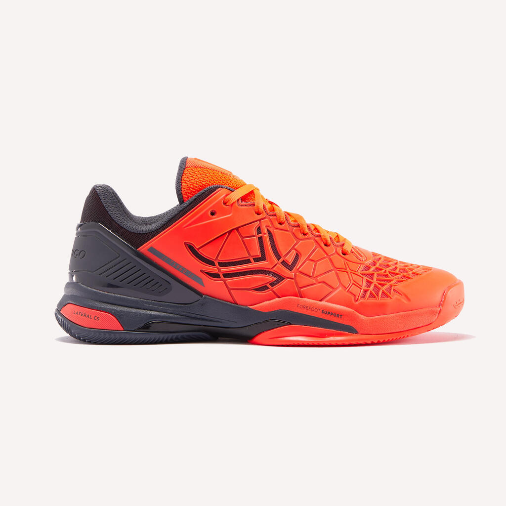 Sivo-oker muške patike za tenis na šljaci STRONG PRO