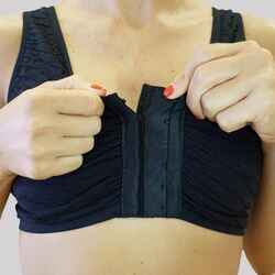 Front Fastening Sports Bra - Black