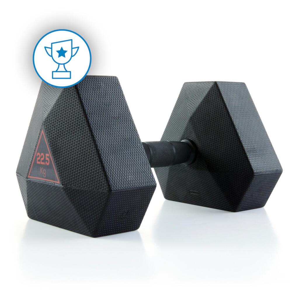 Domyos Weight Training Hex Dumbbell, 50 lbs