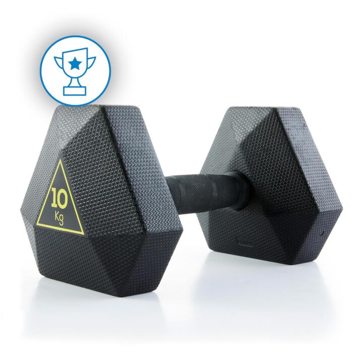 Hex Dumbbell 10 kg CORENGTH Decathlon