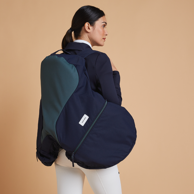 Sac à selle équitation vert et pour les clubs et