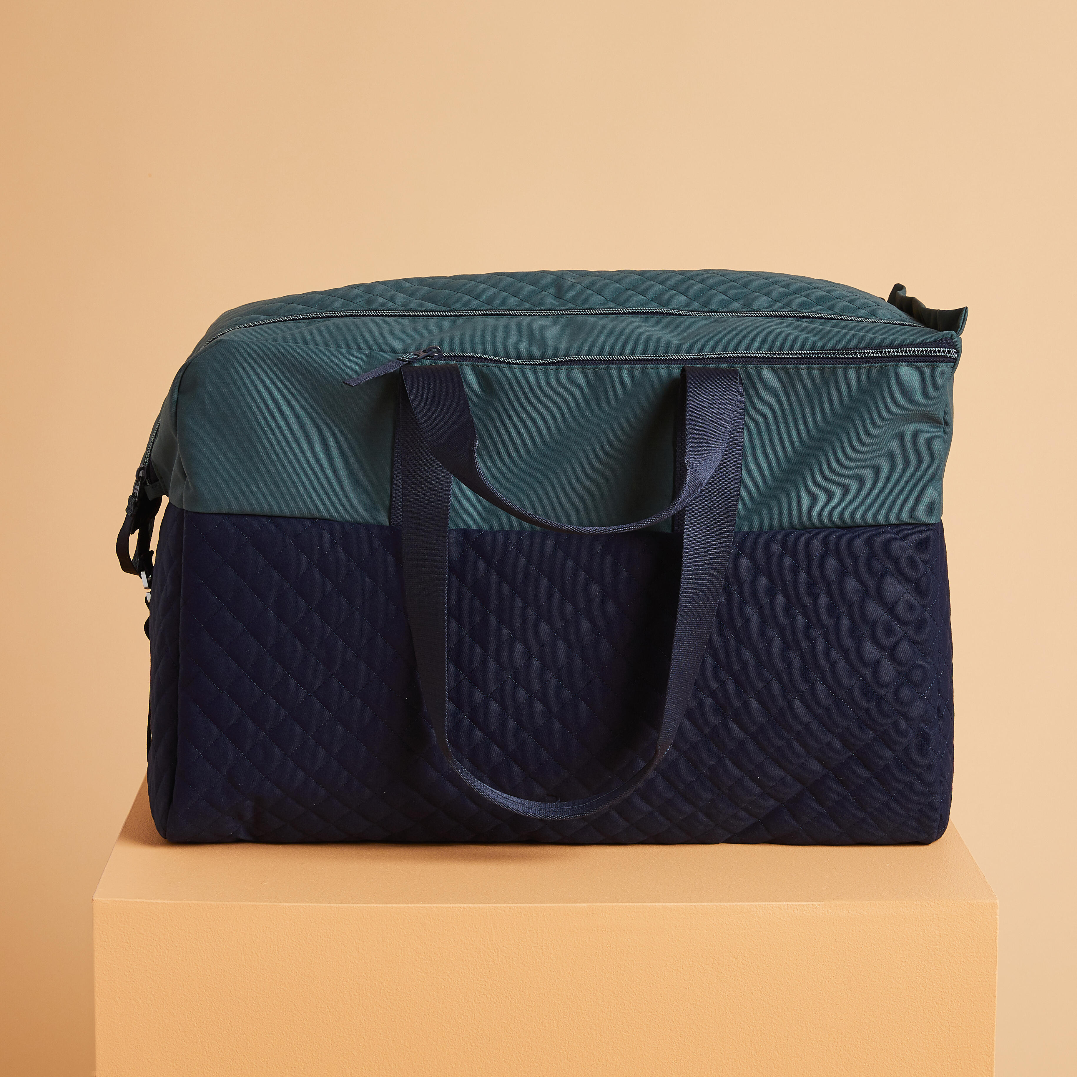 Horse Riding Equipment Duffle Bag 65 L - Green/Blue - FOUGANZA