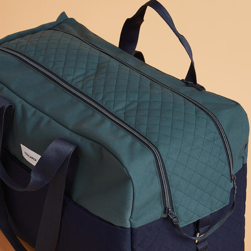 Duffeltas voor ruitersportmateriaal 65 L groen/blauw