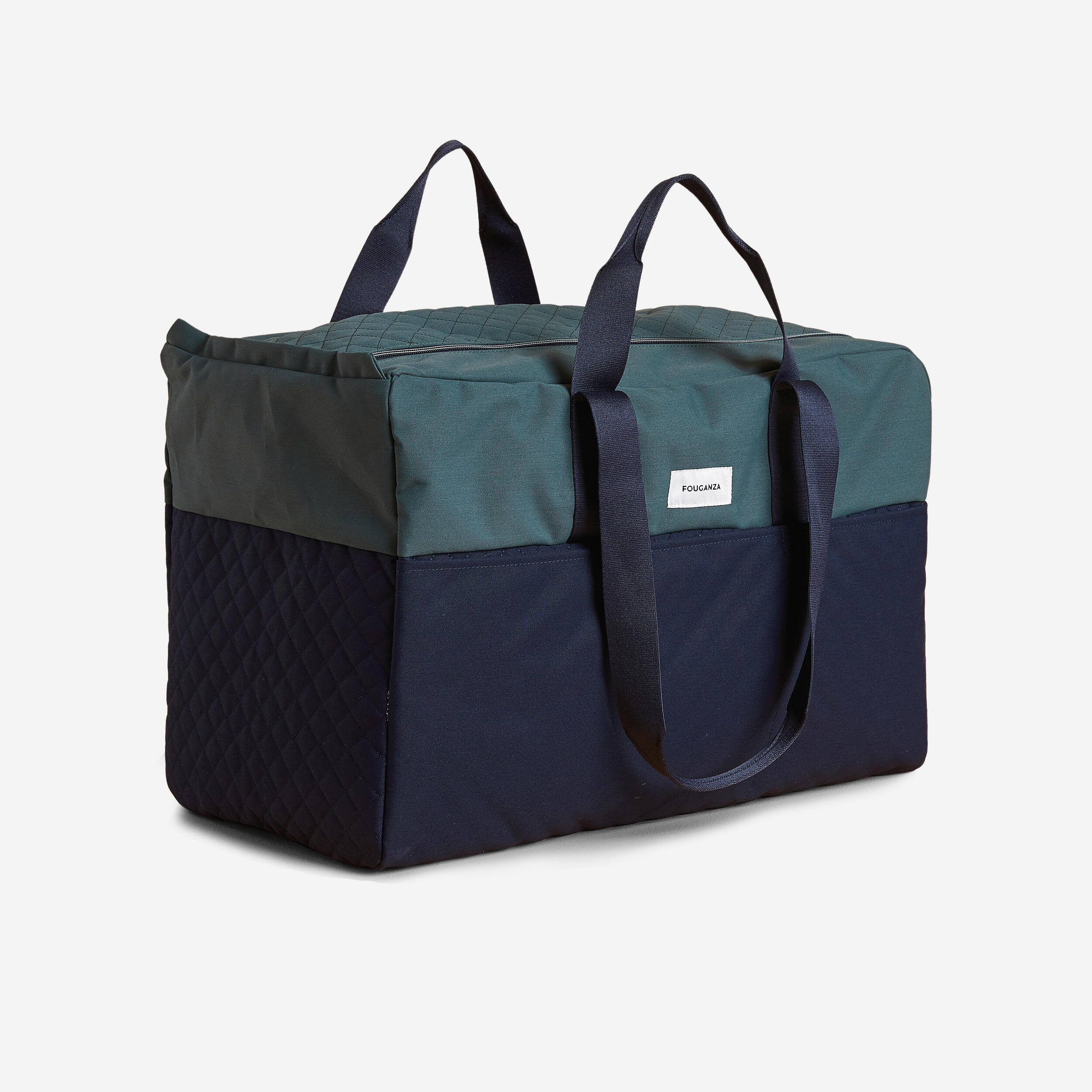 Riding gear transport bag - DUFFLE 65 L Green and Blue.