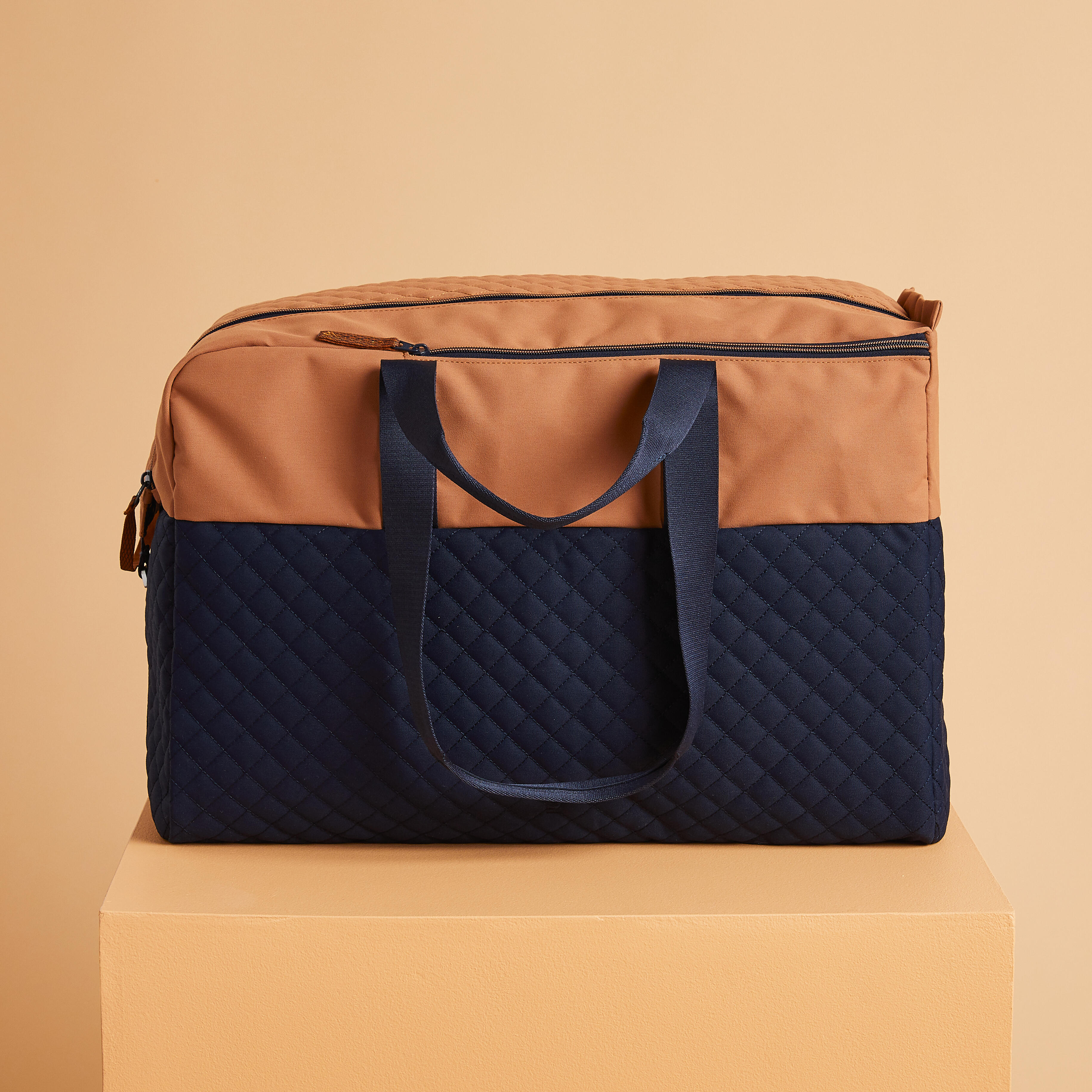 Borsa da equitazione - DUFFLE 65 L Marrone e blu.