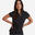 Reit-Poloshirt Logo 500 kurzarm Damen schwarz