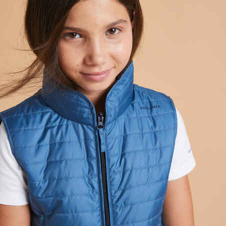 Kids' Horse Riding Padded Jacket 140 - Storm Blue