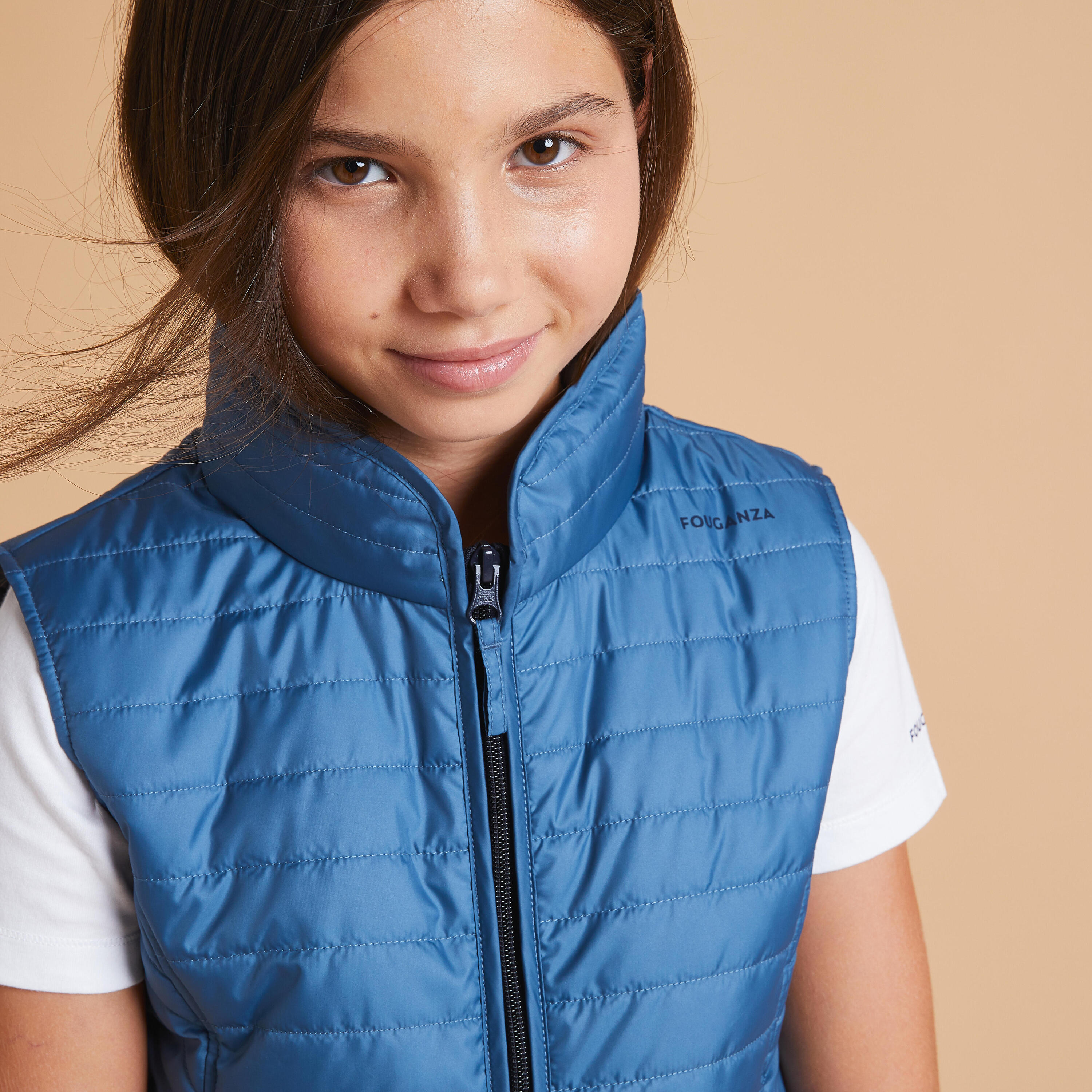 Kids' Horse Riding Padded Jacket 140 - Storm Blue 3/6