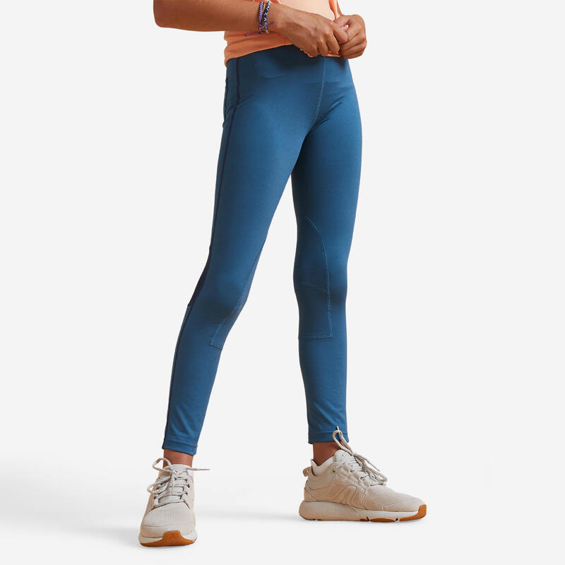 Leggings Leves de Equitação Criança - 100 Azul-tempestade