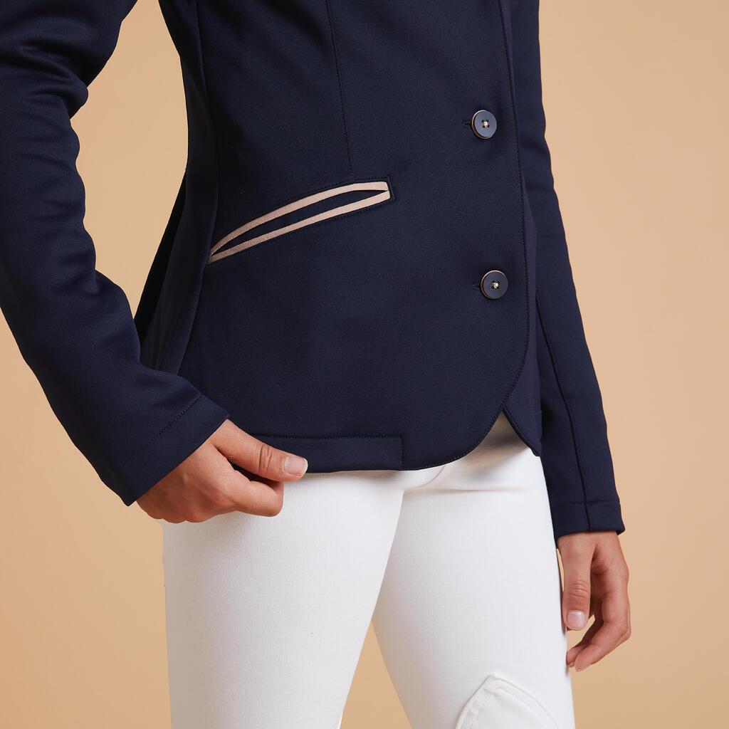 Kids' Horse Riding Show Jacket 500 - Navy