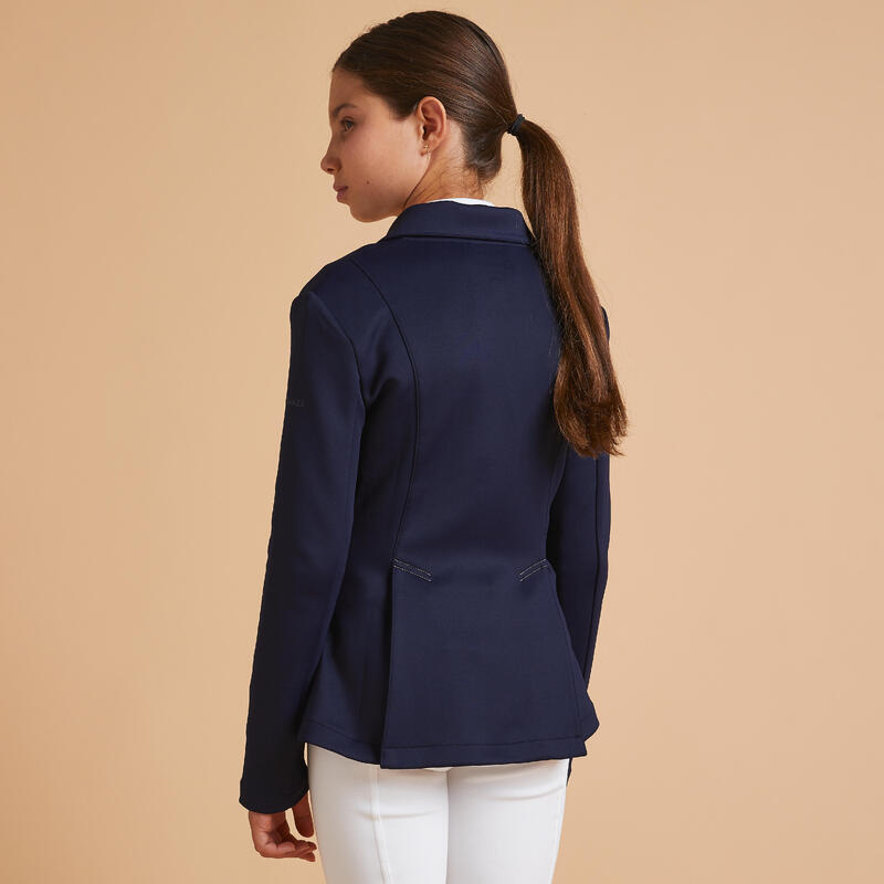 Chaqueta De Equitación Horka Para Niña Azul Oscuro, Talla 164