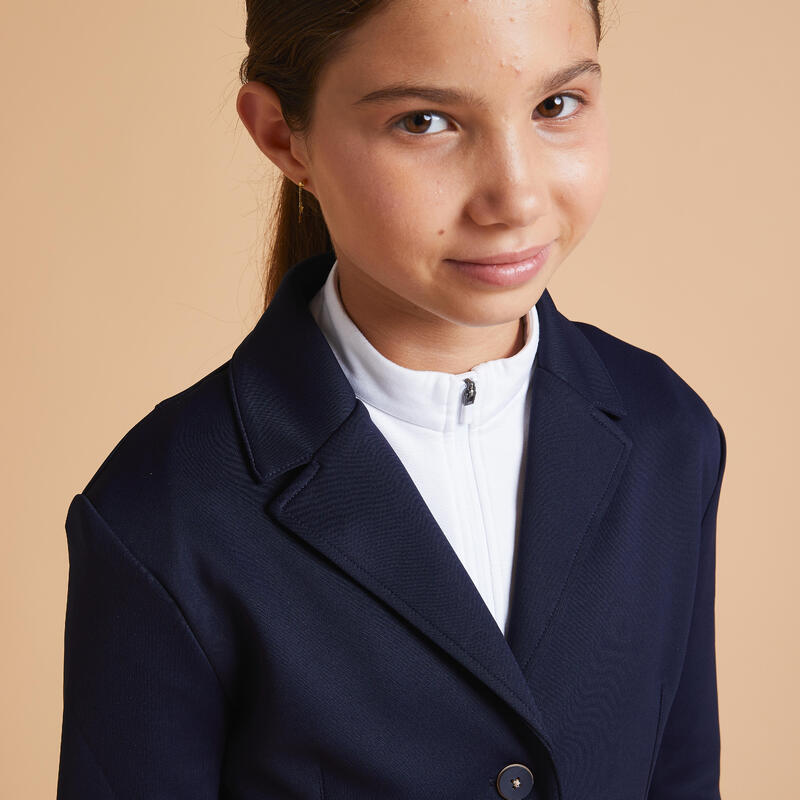 Kids' Horse Riding Show Jacket 500 - Navy