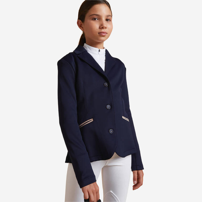 Kids Horse Riding Show Competition Jacket 500 - Navy