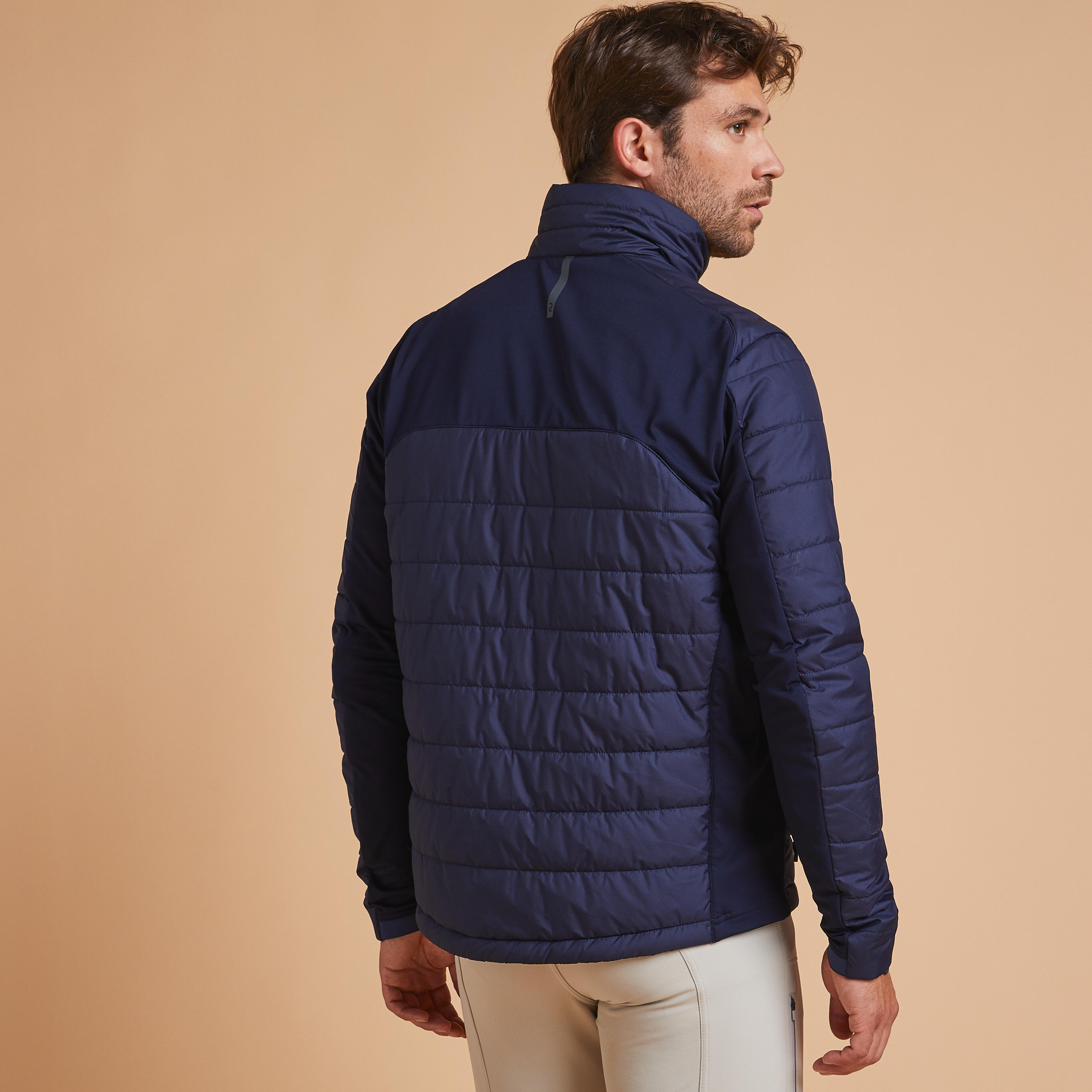 Men's light riding down jacket blue black/turquin blue