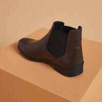 Adult Leather Horse Riding Jodhpur Boots 500 - Brown