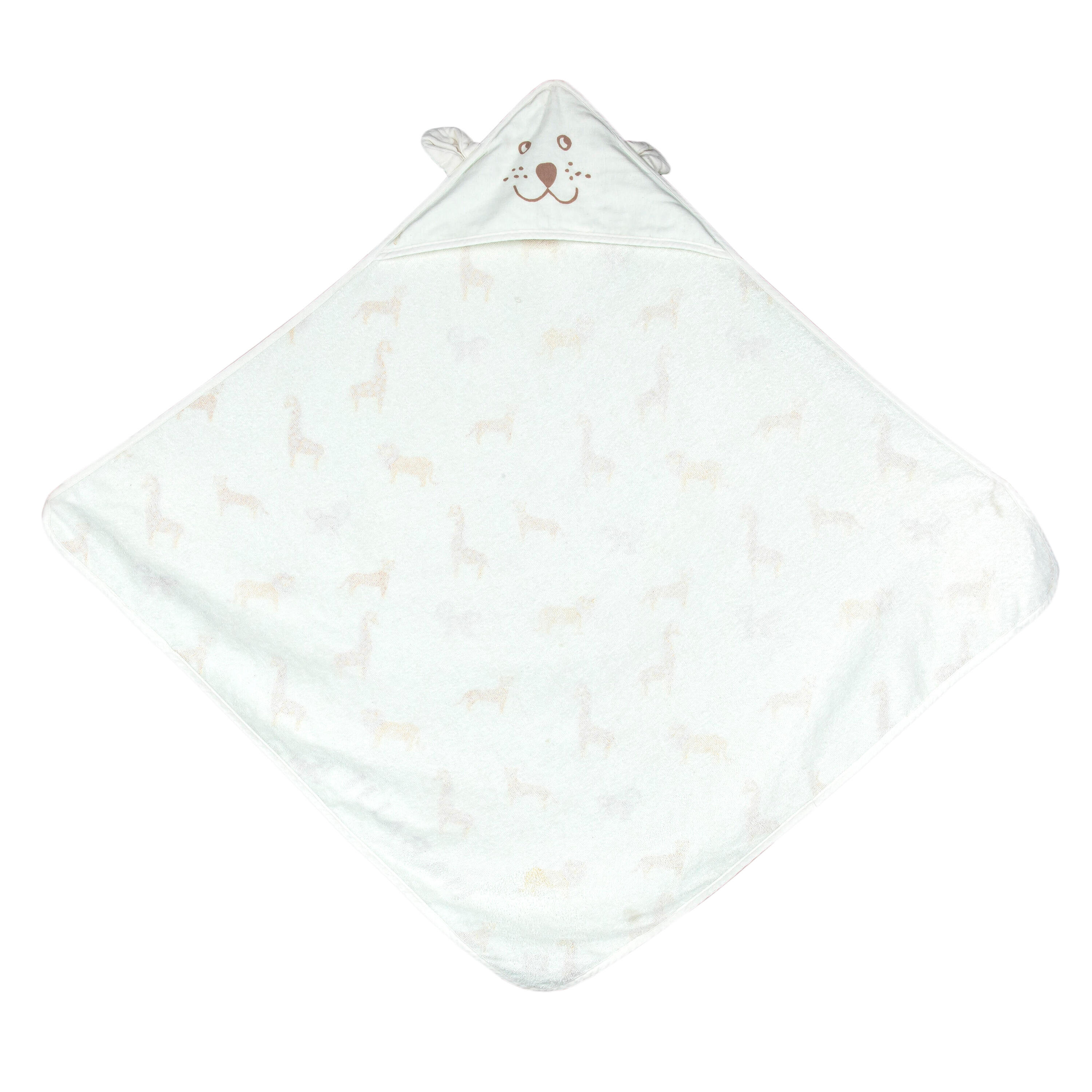 Linge de bain en coton pour bébé imprimé SAVANE avec capuche 4/6