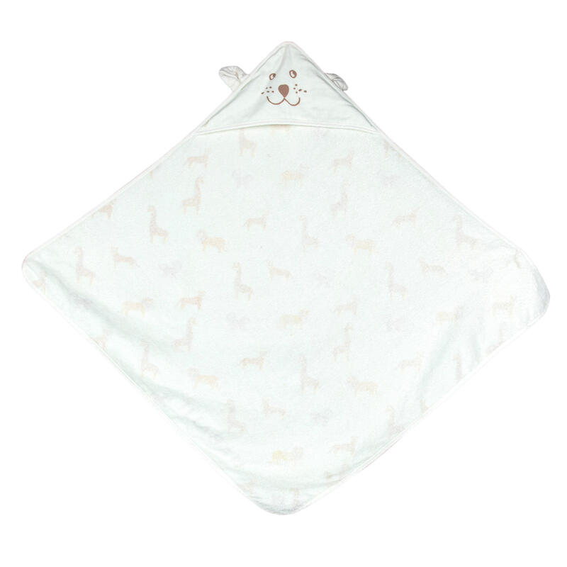 Serviette de bain en coton pour bébé imprimé SAVANE avec capuche