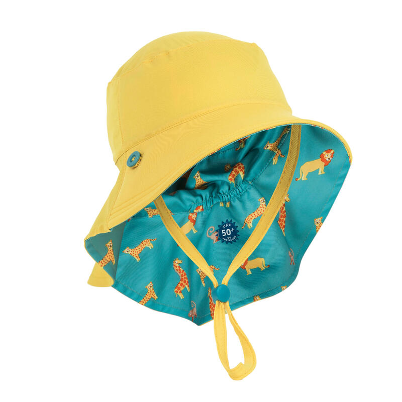 Cappello anti-UV baby SAVANE giallo-azzurro