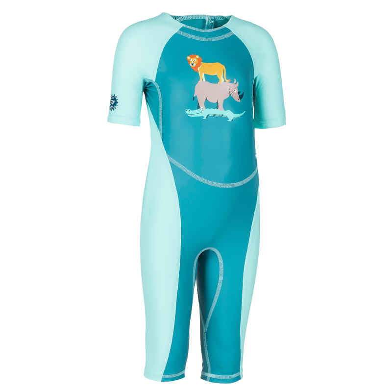 Baby UV-Protection Wetsuit green with SAVANNAH print