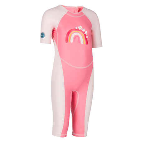 Baby UV Protection Wetsuit Kloupi pink RAINBOW print