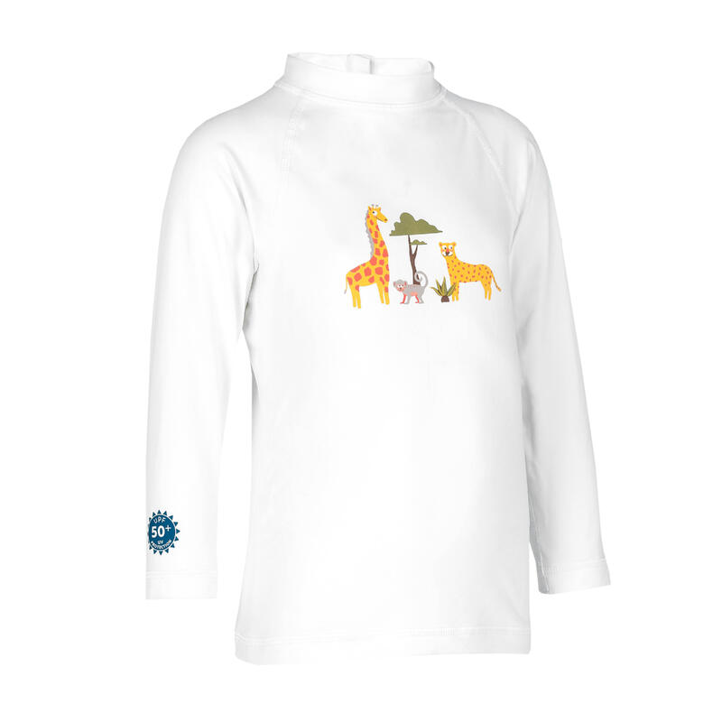 T-shirt anti UV bébé manches longues Imprimé Savane