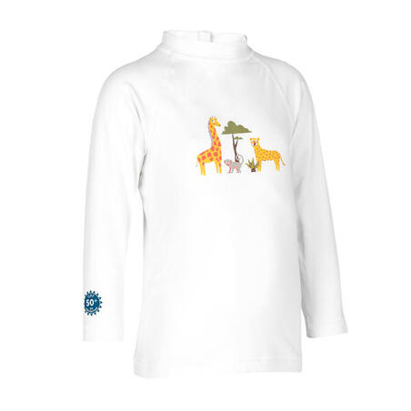 T-shirt anti UV bébé manches longues Imprimé Savane