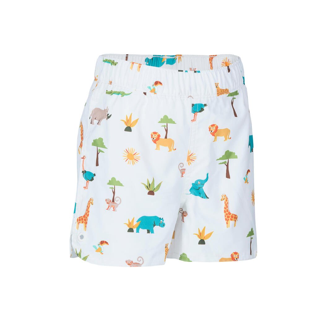 Baby / Kids' Swim Shorts Dark Green Van Print