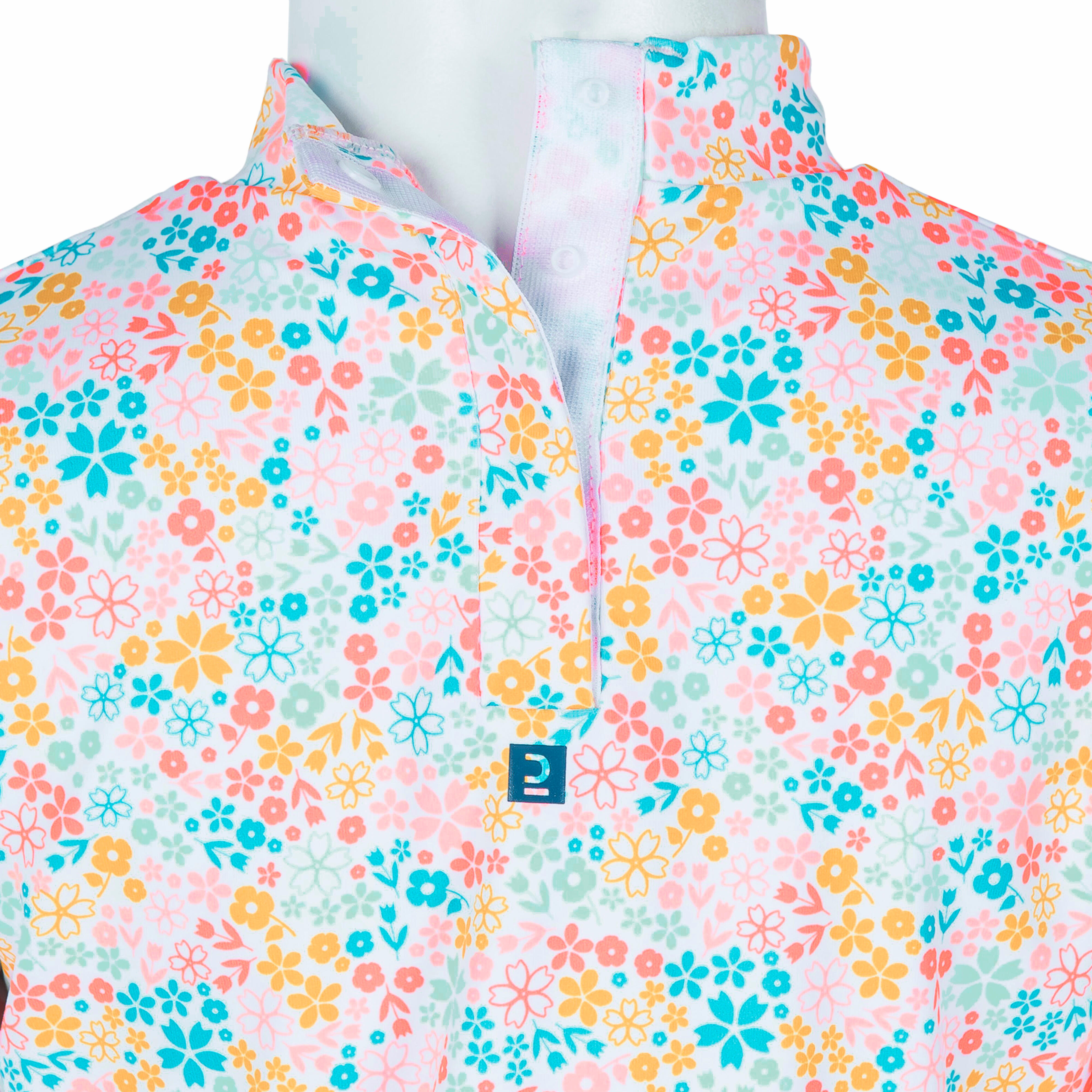 Baby Short-Sleeved Anti-UV T-Shirt with Flower Print Soft & Sun-Resistant