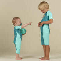 Baby UV-Protection Wetsuit green with SAVANNAH print