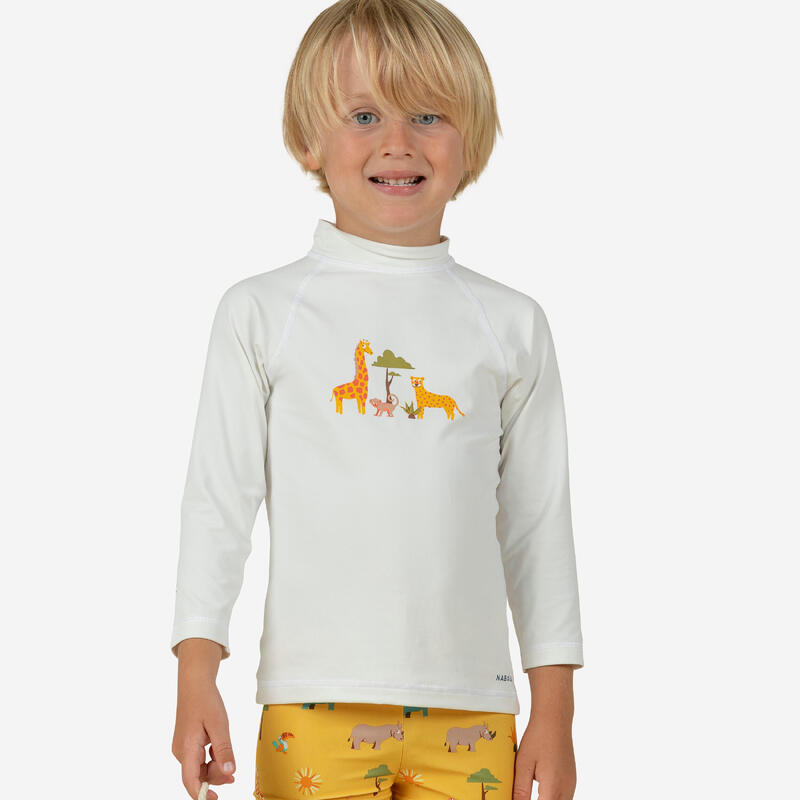 Tee shirt anti Uv manches longues Bébé - Lion jaune
