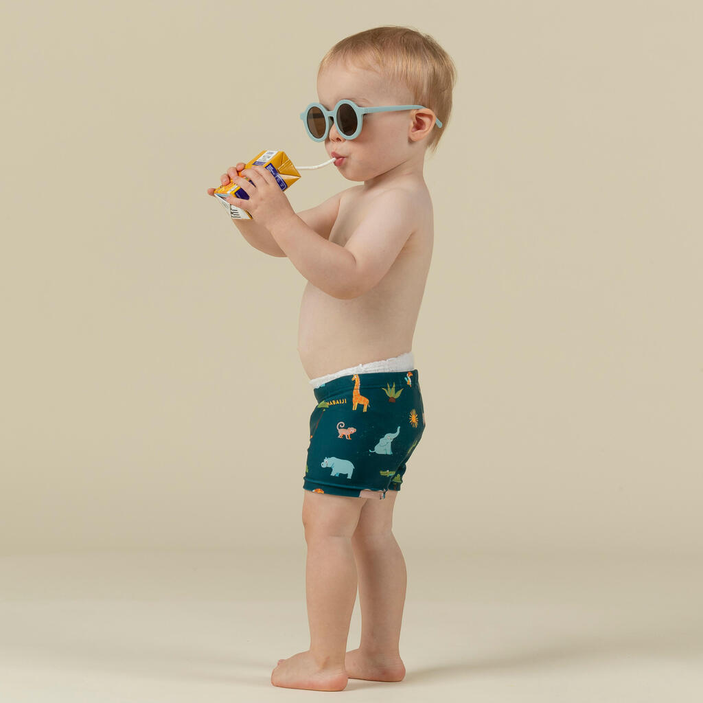 Badehose Boxer Baby/Kinder - Wal dunkelblau 