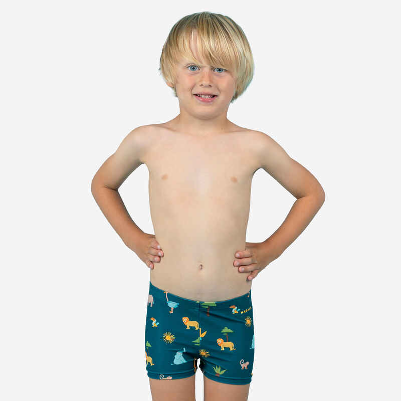 Baby / Kids' Swimming Boxers Dark Blue SAVANNAH Print