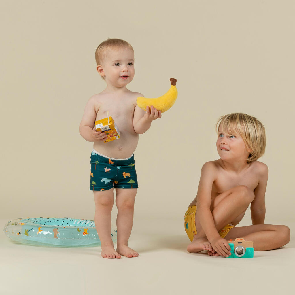 Badehose Boxer Baby/Kinder - Wal dunkelblau 