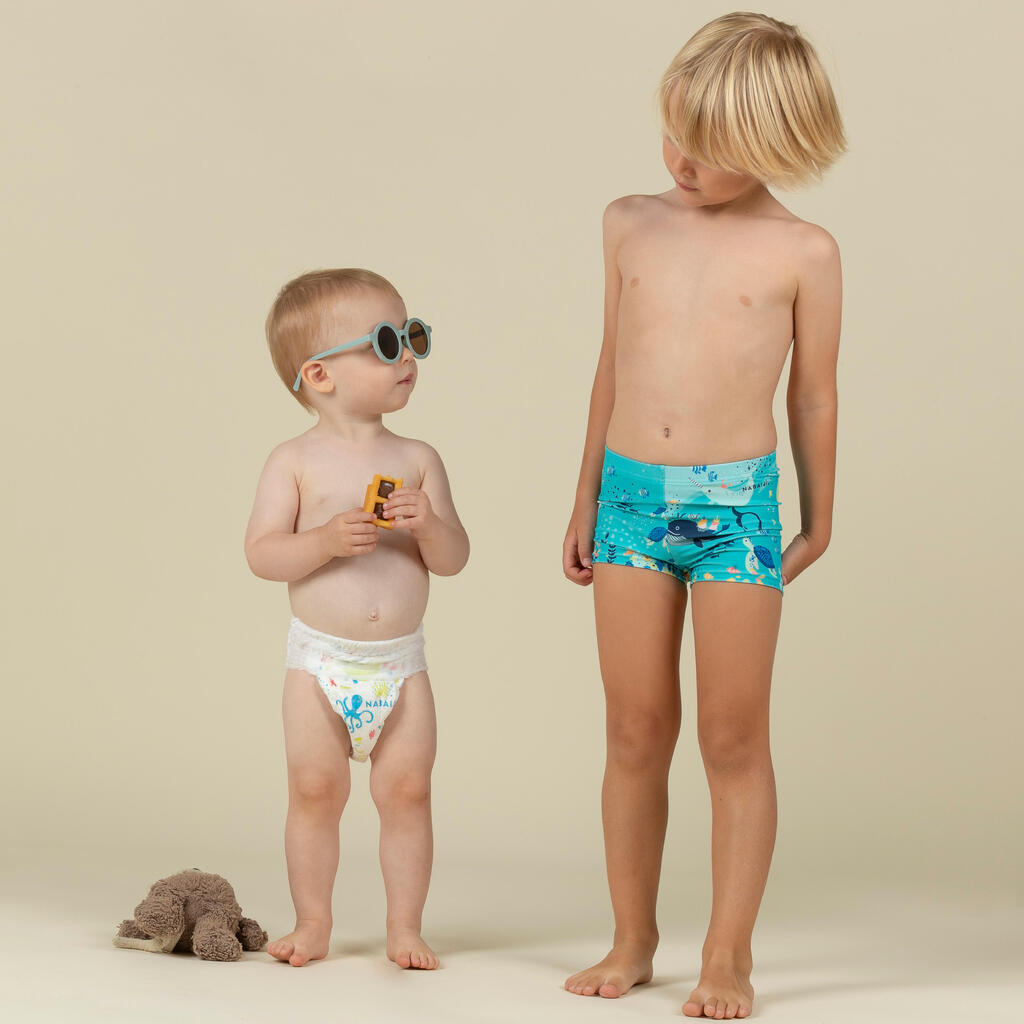 Boxer de bain Bébé / Enfant - Titou Manta bleu