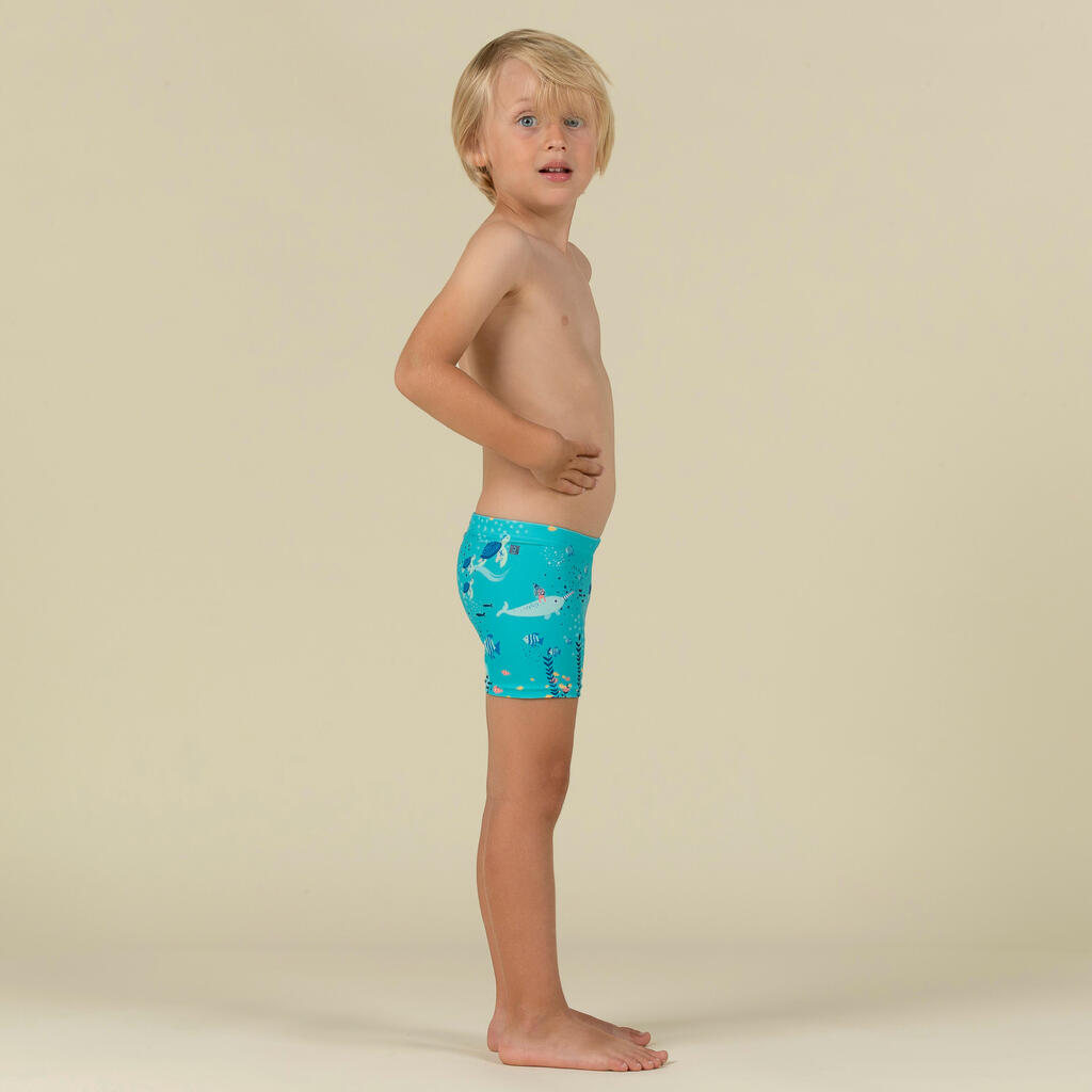 Badehose Boxer Baby/Kinder - Wal dunkelblau 