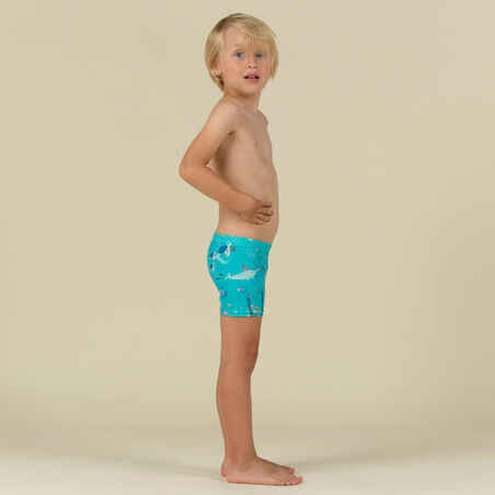 Kids Blue Bobtail Print Boxer Shorts
