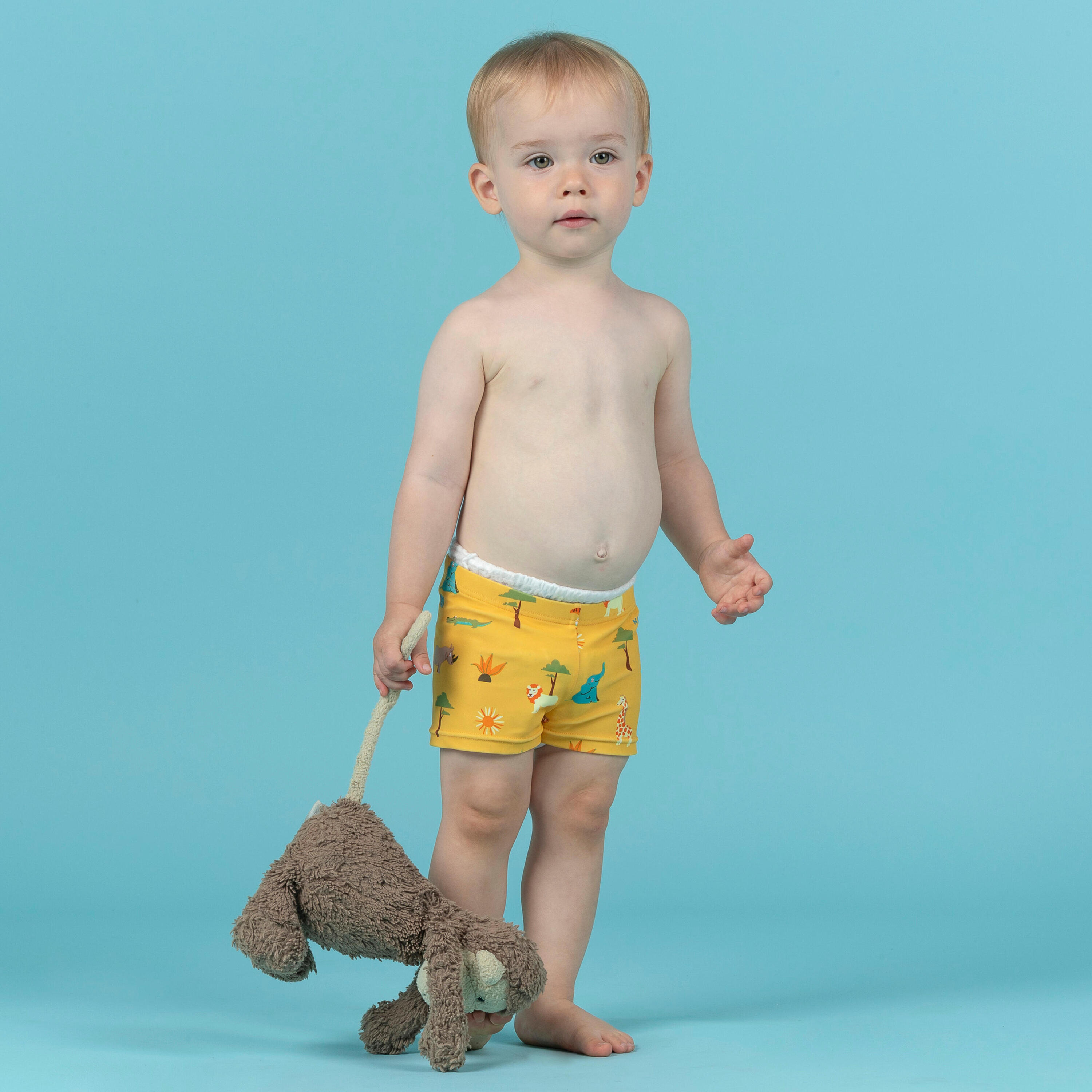 Baby / Kids' Swimming Boxers Yellow SAVANNAH Print 6/9