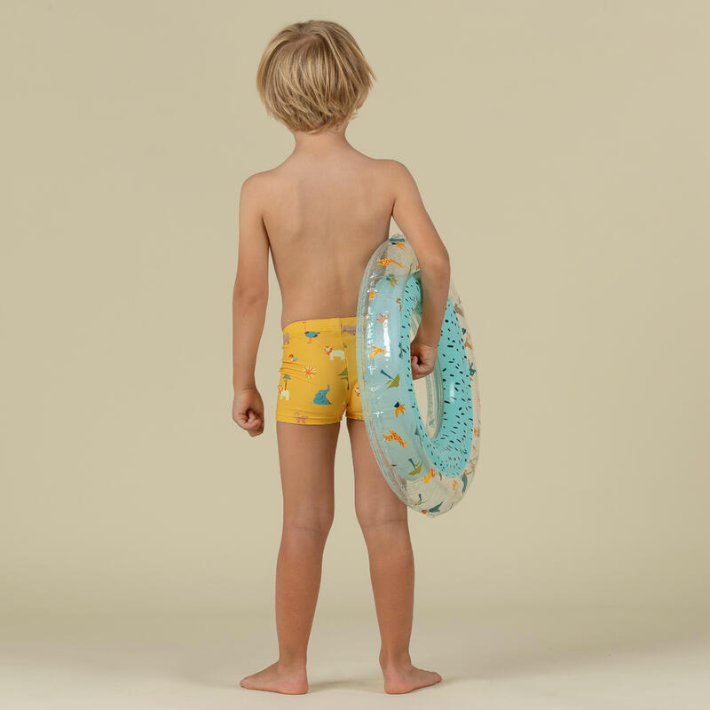 Badehose Boxer Baby/Kinder - Druckmotiv Savanne gelb 