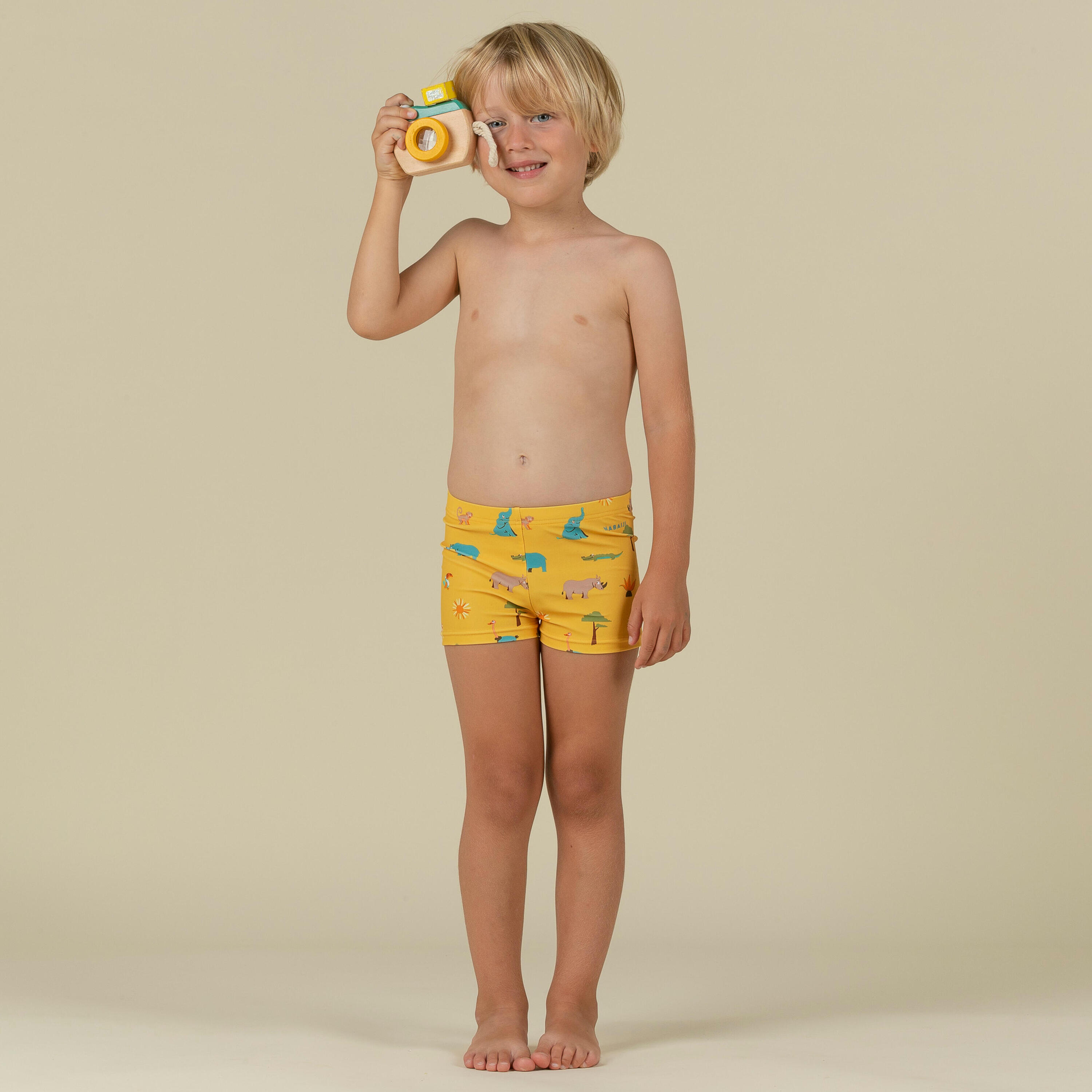 Baby / Kids' Swimming Boxers Yellow SAVANNAH Print 1/9