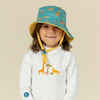 Baby Reversible UV-Protection Hat - Yellow and blue SAVANA print