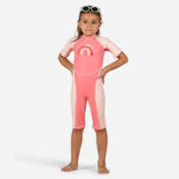 Baby UV Protection Wetsuit Kloupi pink RAINBOW print