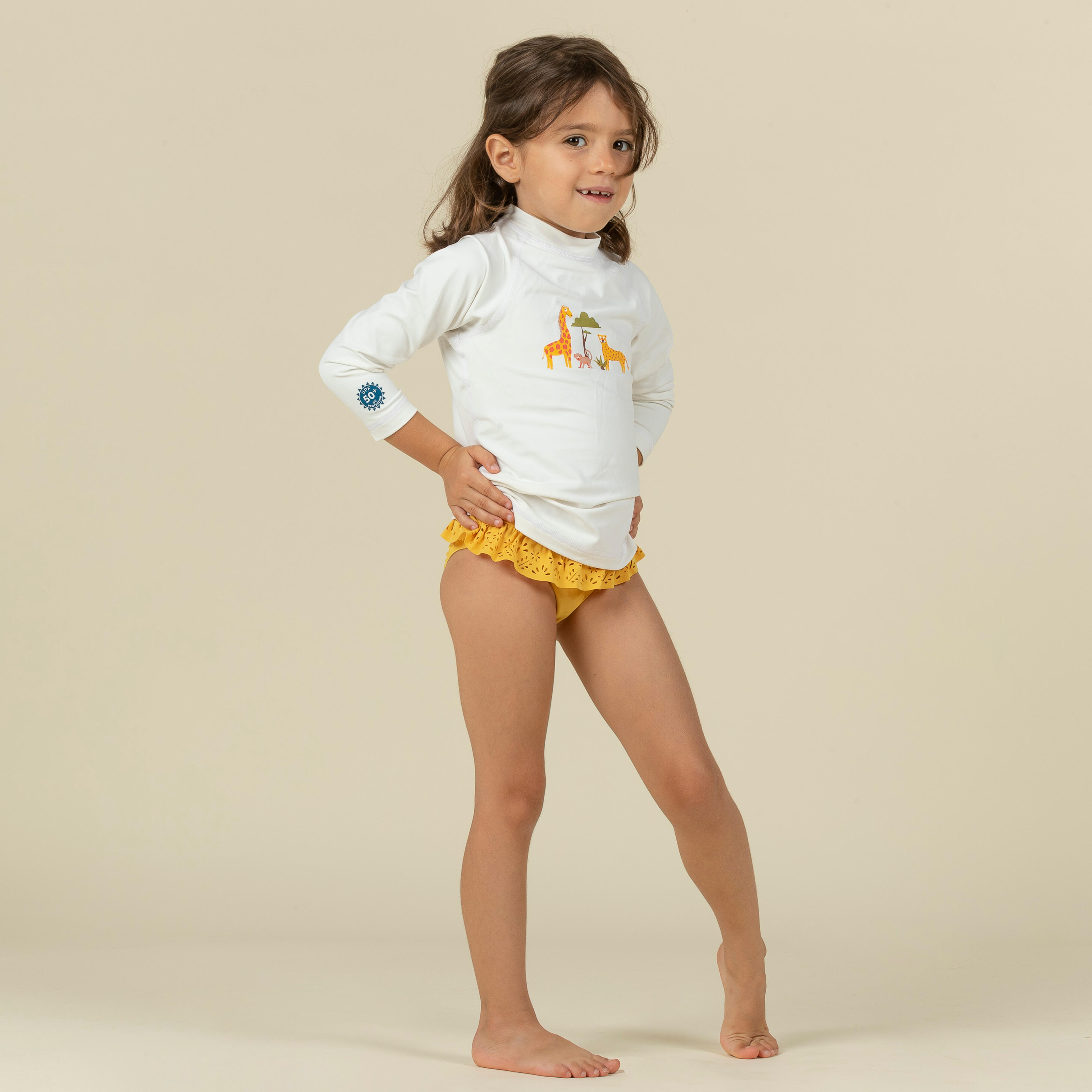 Camiseta proteccion solar manga larga Ninos Bebes Estampado Arcoiris Decathlon