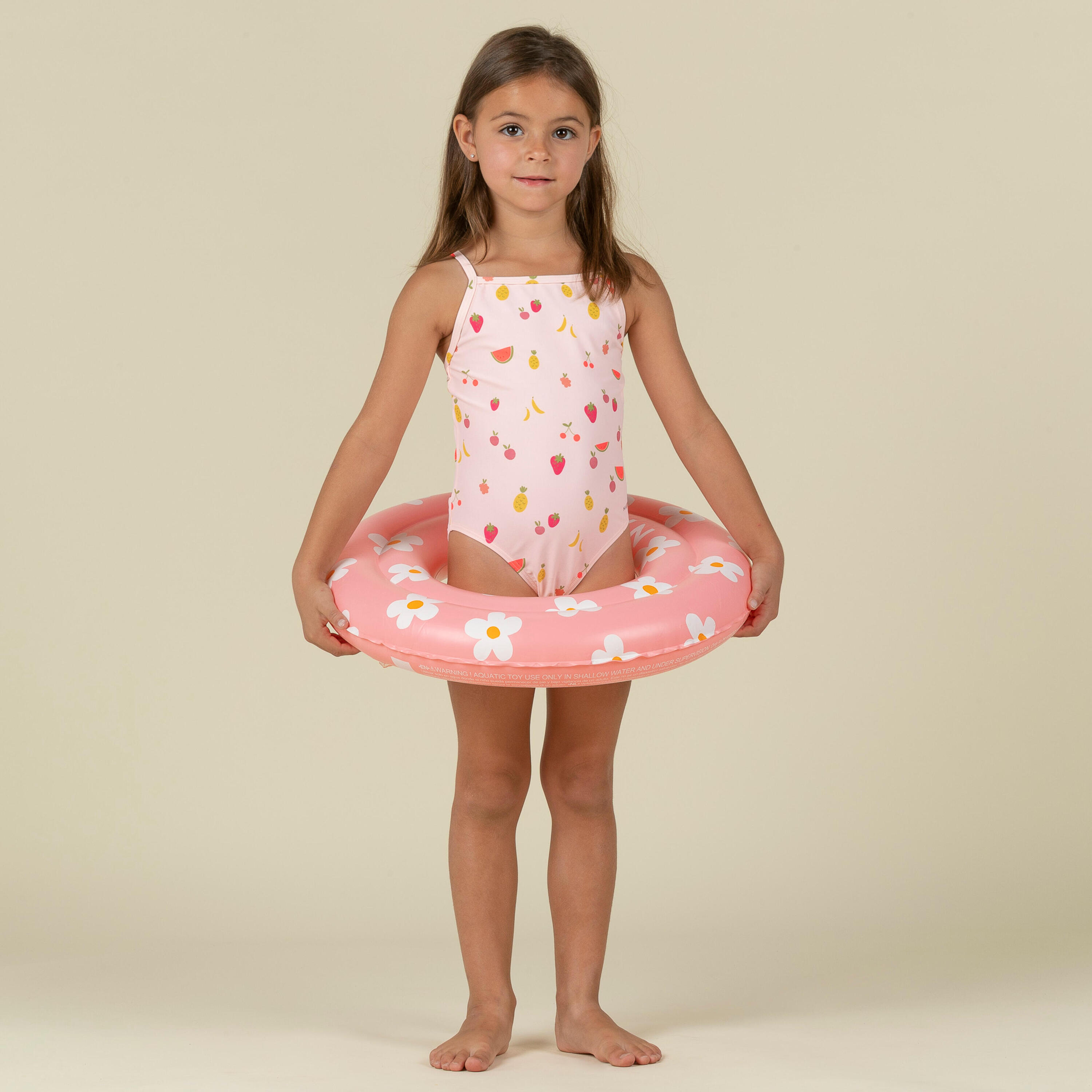 Maillot de bain bébé fille une pièce rose avec imprimé fruits 4/8
