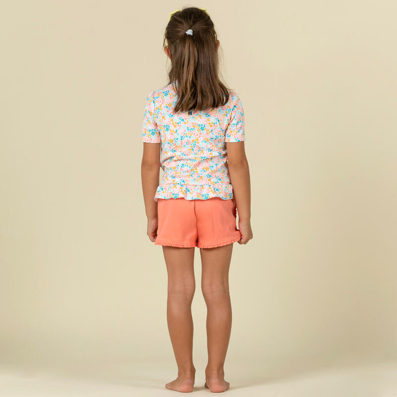 T-shirt anti UV bébé manches courtes Imprimé Fleurs