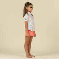 Baby Short-Sleeved Anti-UV T-shirt - with Flower Print