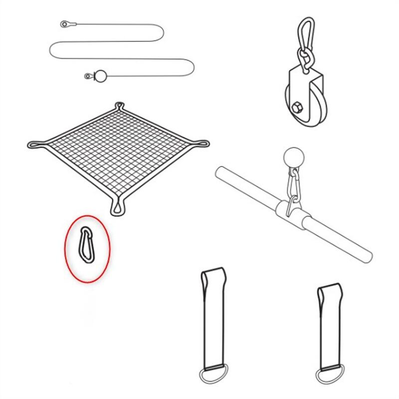 Karabijnhaak katrolsysteem 100 kg